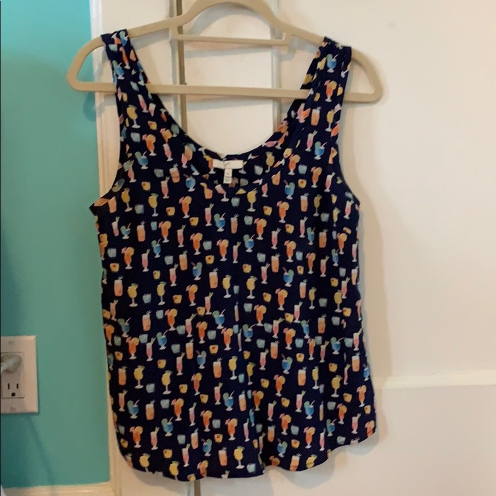 Joie XS Loyte Cocktail Print Tank Top